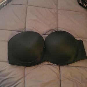 Cacique black strapless pushup bra